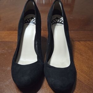 Fergalicious Black Suede Heels